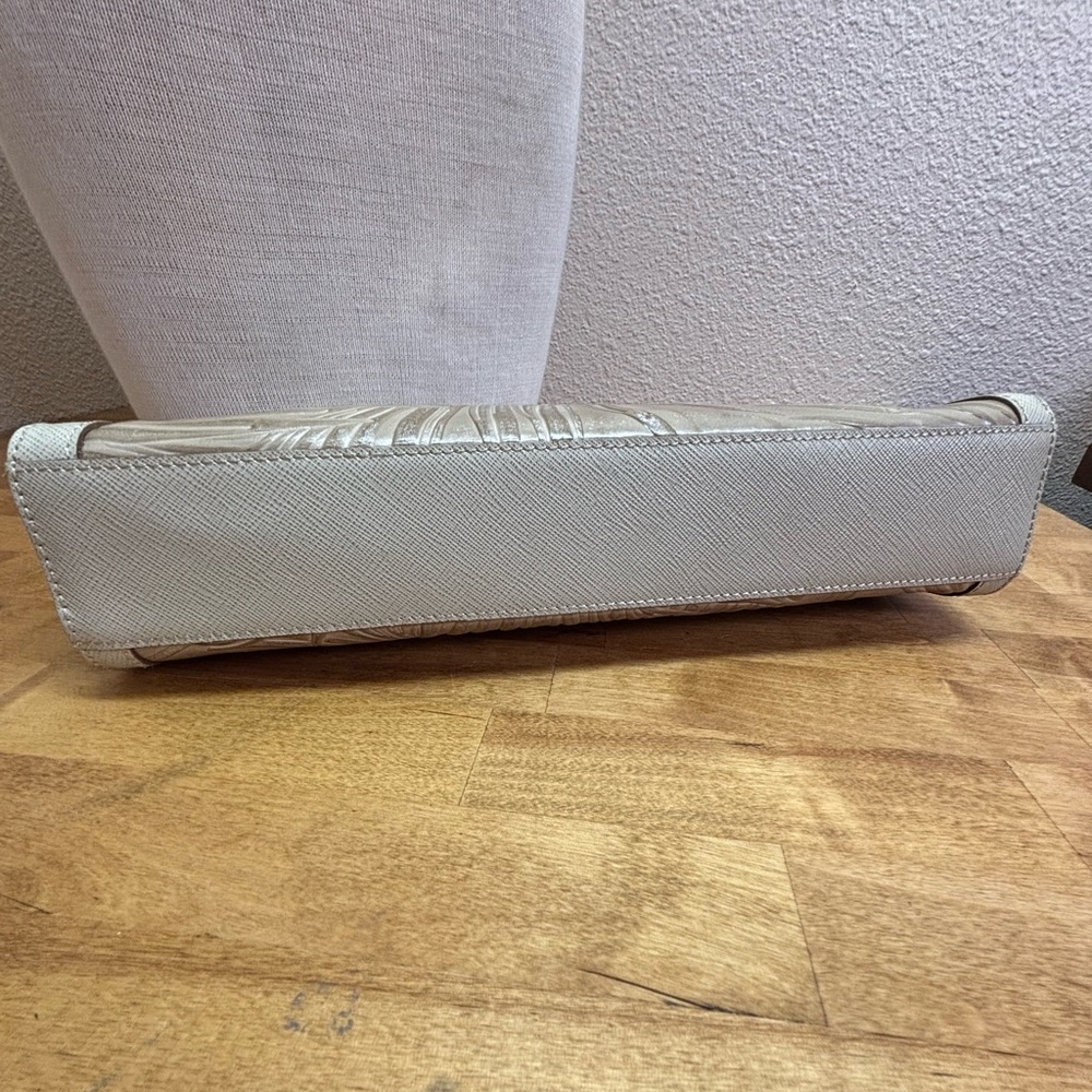 Brahmin Mod Claire Clutch Moonlight Metallic Palm Embossed Leather - Picture 9 of 16